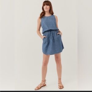 Pact organics chambray dress size medium